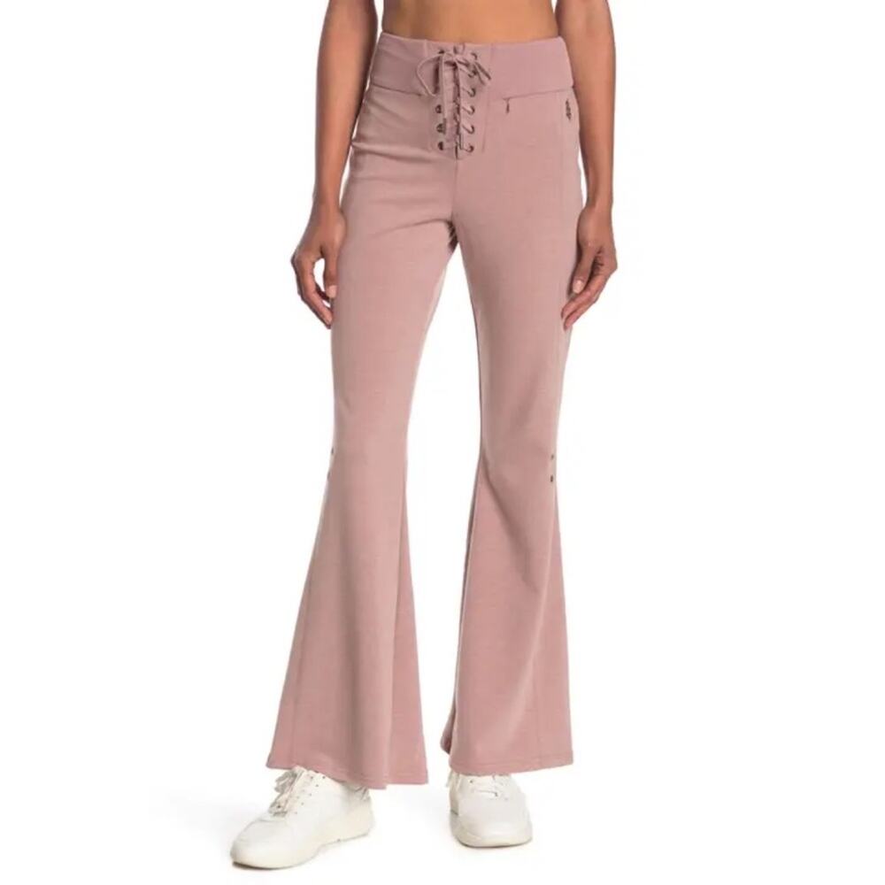 Free People Movement Downhill Flared Sweatpants In Moonlight Mauve Size S